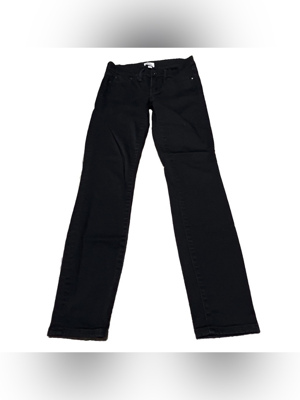 J Crew 8" Toothpick Low Rise Skinny Stretch Black Jeans Women’s Size 26
